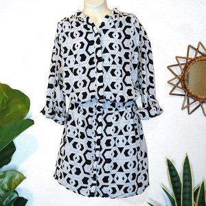 Diane Von Furstenberg White Fit & Flare Mini Dress
